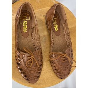 Woodbridge made in Brazil vintage genuine leather upper woven loafer 8.5…